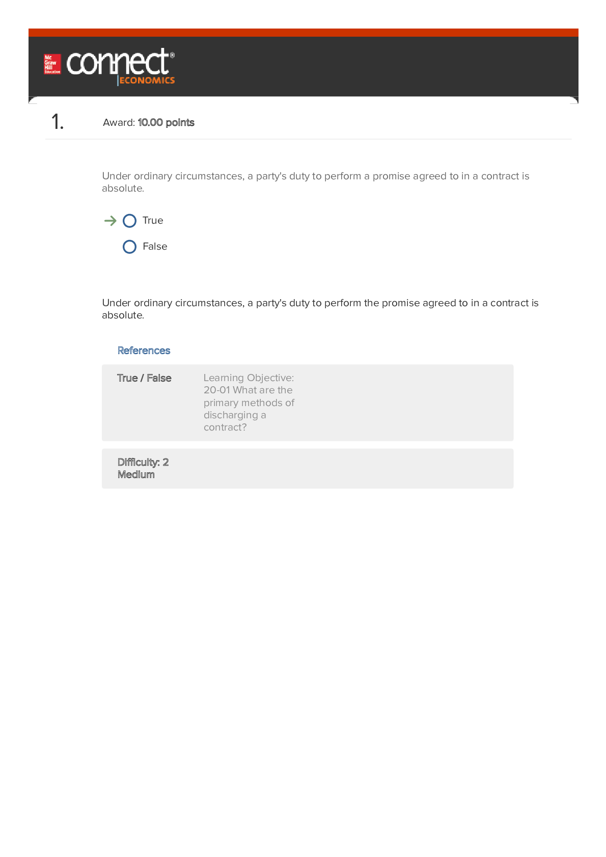 Preview of Connect_ECONOMICS Learning. Contains 90 Q&A Plus Raionale